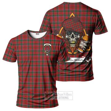Dalzell (Dalziel) Tartan T-Shirt with Family Crest and Bearded Skull Holding Bottles of Whiskey Kid's Shirt - Tartan Vibes Clothing