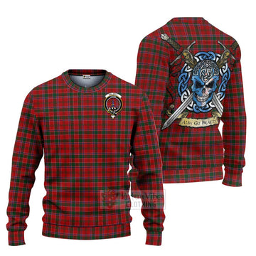 Dalzell (Dalziel) Tartan Ugly Sweater with Family Crest Celtic Skull Style Unisex - Tartan Vibes Clothing