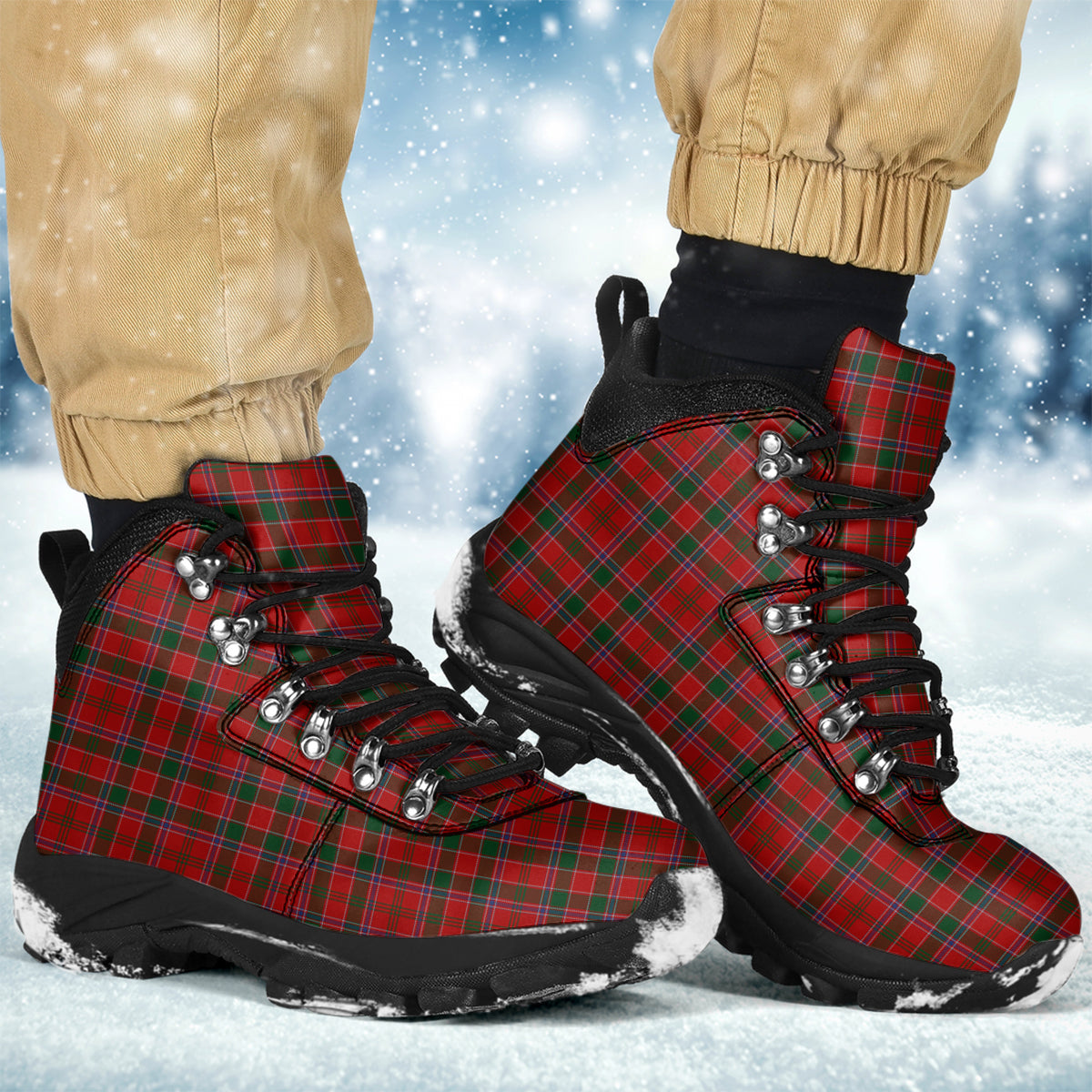 Dalzell (Dalziel) Tartan Alpine Boots Men's Boots - Tartan Vibes Clothing