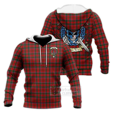 Dalzell (Dalziel) Tartan Knitted Hoodie with Family Crest Celtic Skull Style Unisex Knitted Pullover Hoodie - Tartan Vibes Clothing