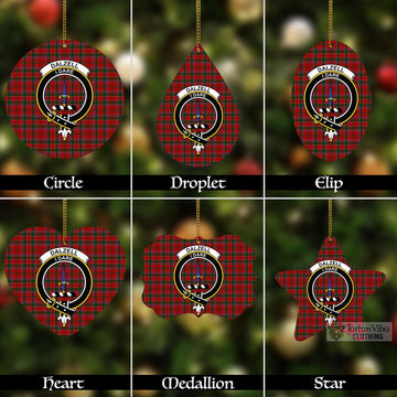 Dalzell (Dalziel) Tartan Christmas Aluminium Ornament with Family Crest Aluminium - Tartan Vibes Clothing