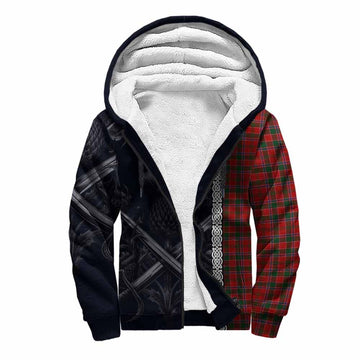 Dalzell (Dalziel) Tartan Sherpa Hoodie with Family Crest Cross Sword Thistle Celtic Vibes Unisex S - Tartan Vibes Clothing