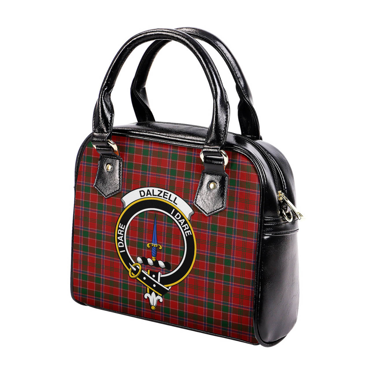 Dalzell (Dalziel) Tartan Shoulder Handbags with Family Crest - Tartan Vibes Clothing