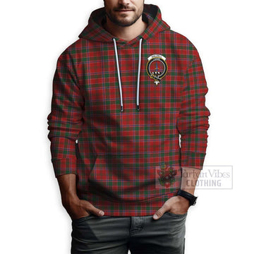 Dalzell (Dalziel) Tartan Hoodie with Family Crest and Bearded Skull Holding Bottles of Whiskey - Tartan Vibes Clothing