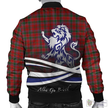 Dalzell (Dalziel) Tartan Bomber Jacket with Alba Gu Brath Regal Lion Emblem - Tartan Vibes Clothing