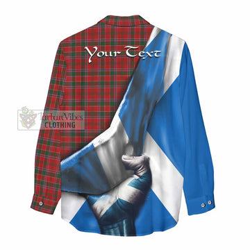 Dalzell (Dalziel) Tartan Women's Casual Shirt with Family Crest Scotland Patriotic Style - Tartan Vibes Clothing