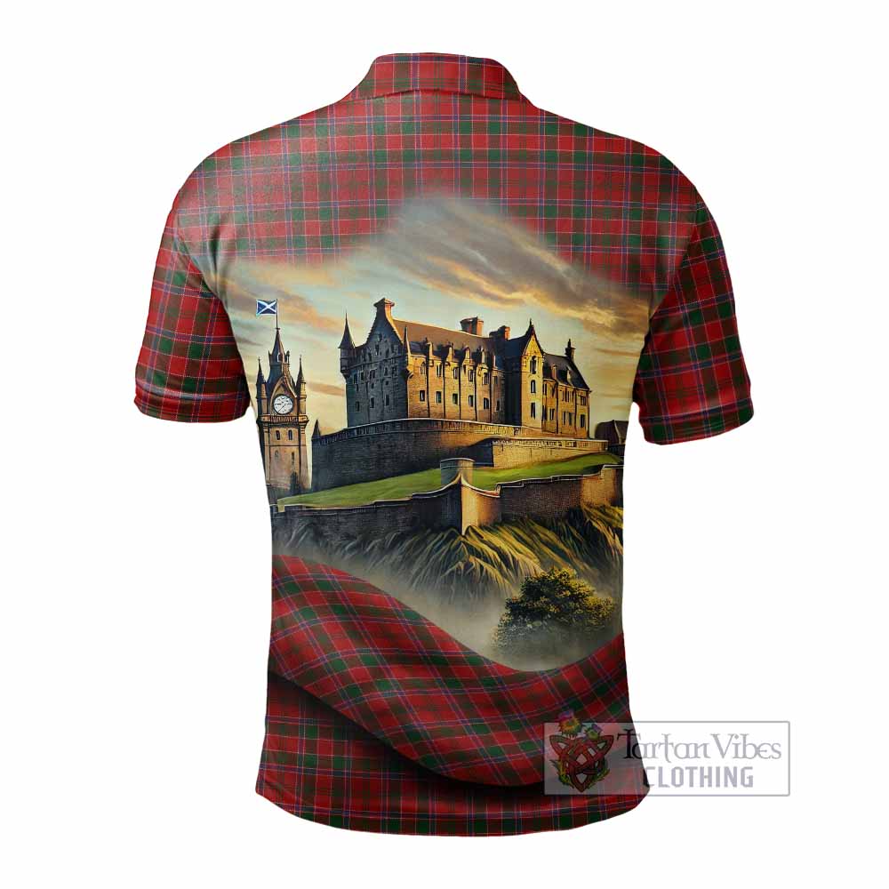 Tartan Vibes Clothing Dalzell (Dalziel) Tartan Family Crest Polo Shirt with Scottish Ancient Castle Stype