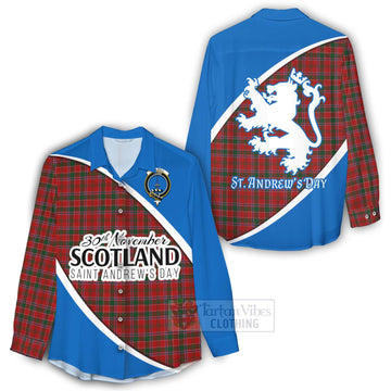 Dalzell (Dalziel) Family Crest Tartan Women's Casual Shirt Celebrate Saint Andrew's Day in Style - Tartan Vibes Clothing