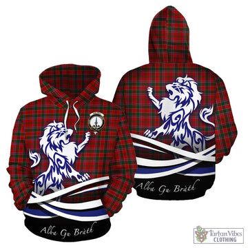 Dalzell Tartan Hoodie with Alba Gu Brath Regal Lion Emblem