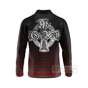 Dalzell (Dalziel) Tartan Long Sleeve Polo Shirt Featuring Alba Gu Brath Family Crest Celtic Inspired - Tartan Vibes Clothing