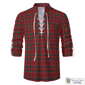 Dalzell (Dalziel) Tartan Men's Scottish Traditional Jacobite Ghillie Kilt Shirt - Tartan Vibes Clothing