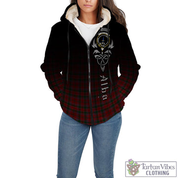 Dalzell (Dalziel) Tartan Sherpa Hoodie Featuring Alba Gu Brath Family Crest Celtic Inspired - Tartan Vibes Clothing