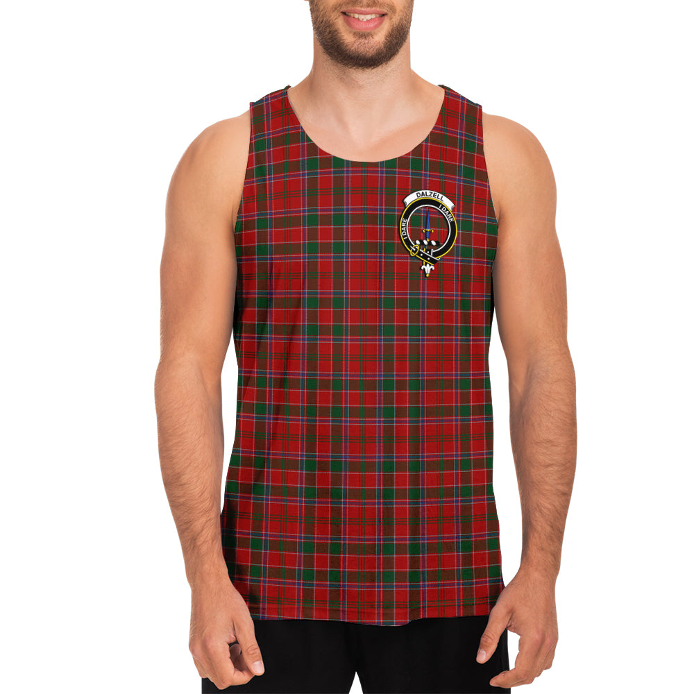Dalzell (Dalziel) Tartan Mens Tank Top with Family Crest - Tartan Vibes Clothing