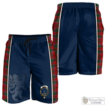 Dalzell (Dalziel) Tartan Men's Shorts with Family Crest and Lion Rampant Vibes Sport Style - Tartan Vibes Clothing