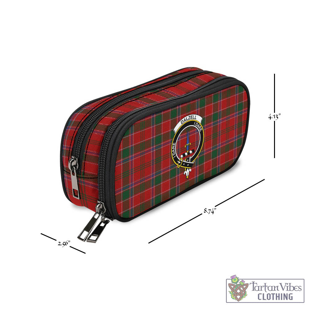 Dalzell (Dalziel) Tartan Pen and Pencil Case with Family Crest - Tartan Vibes Clothing