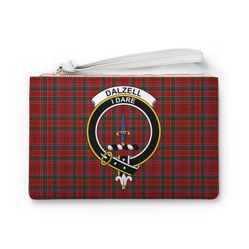 Tartan Vibes Clothing Dalzell (Dalziel) Family Crest Tartan Clutch Bag