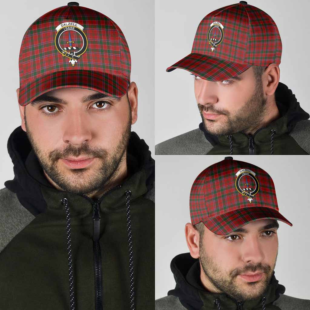 Dalzell (Dalziel) Tartan Classic Cap with Family Crest