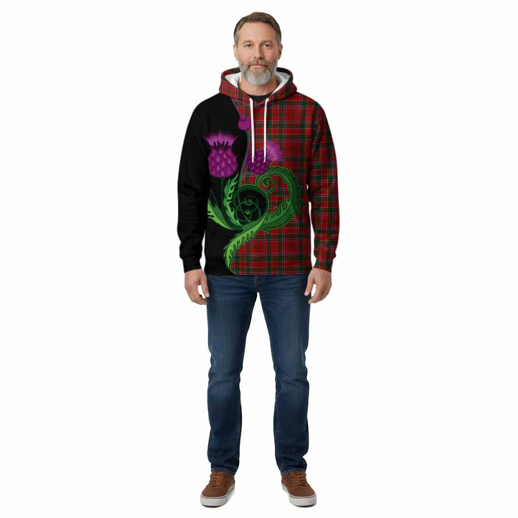Dalzell (Dalziel) Tartan Cotton Hoodie Traditional Scottish Thistle