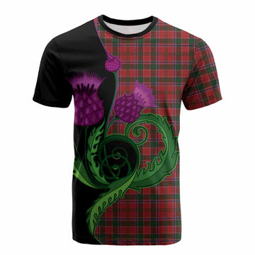 Dalzell (Dalziel) Tartan Cotton T-shirt Traditional Scottish Thistle