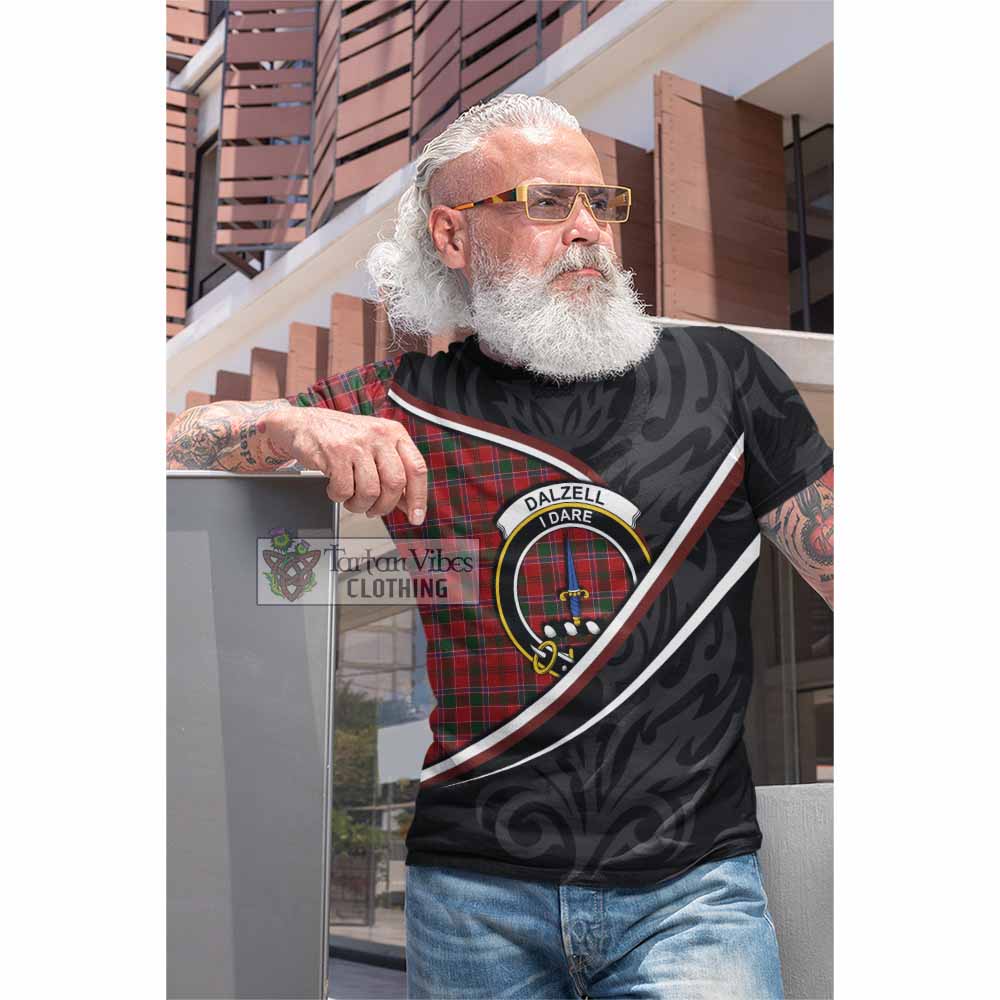 Dalzell (Dalziel) Tartan Family Crest Cotton T-shirt Celtic Scottish Thistle Floral - Tartan Vibes Clothing