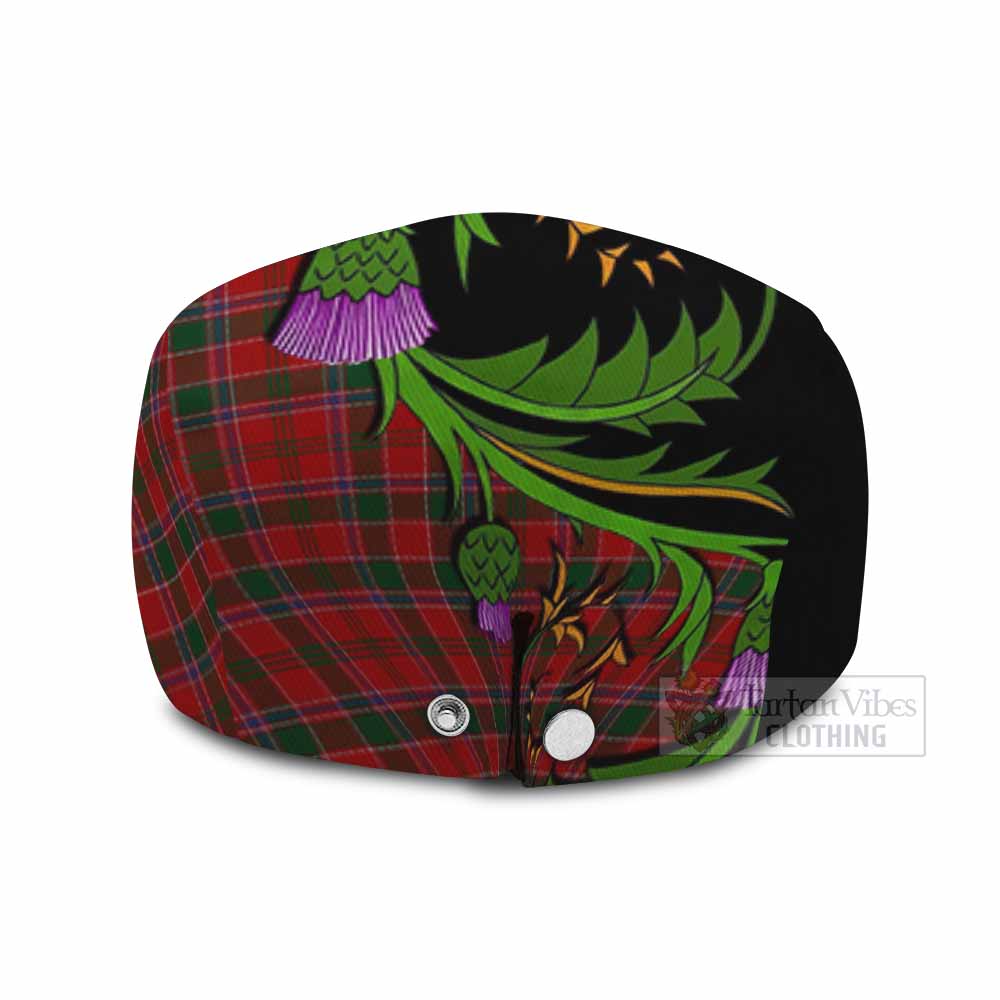 Dalzell (Dalziel) Tartan Flat Cap, Jeff Cap Scottish Thistle Pride Heritage Art