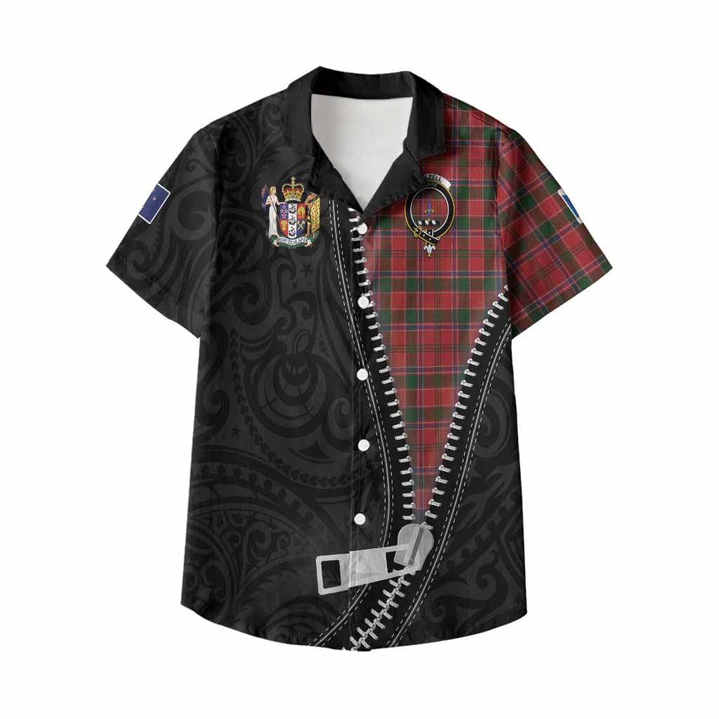 Dalzell (Dalziel) Tartan Kid Hawaiian Shirt New Zealand Pattern Unique Zipper Stylized