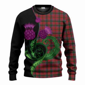Dalzell (Dalziel) Tartan Knitted Sweater Traditional Scottish Thistle