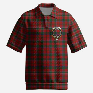 Dalzell (Dalziel) Tartan Men’s Polo Sweater Top with Family Crest