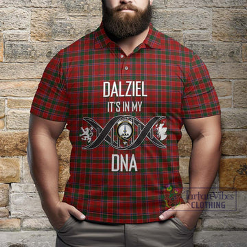 Dalziel Tartan Polo Shirt with Family Crest DNA In Me Style Kid - Tartan Vibes Clothing