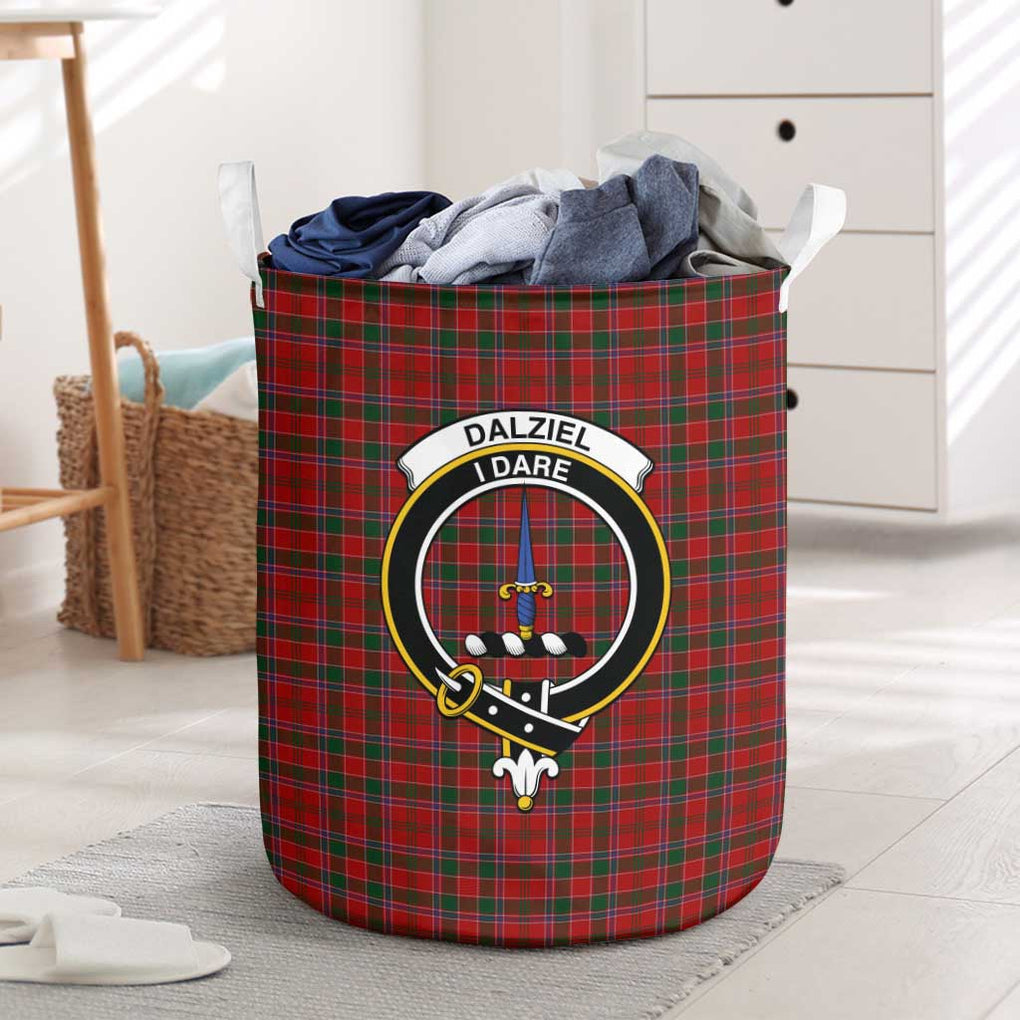 Dalziel Tartan Laundry Basket with Family Crest One Size - Tartan Vibes Clothing