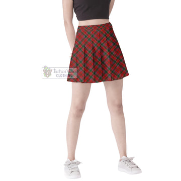Dalziel Tartan Women's Plated Mini Skirt Cross Style Female - Tartan Vibes Clothing