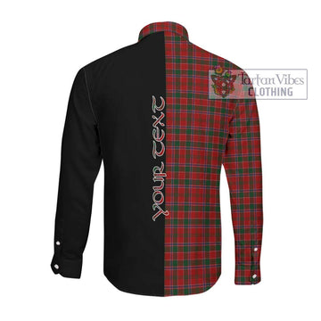 Dalziel Tartan Long Sleeve Button Shirt with Family Crest and Half Of Me Style Men's Shirt - Tartanvibesclothing Shop