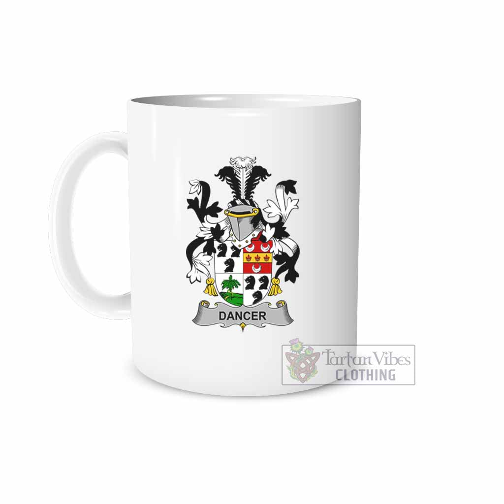 Dancer Irish Clan Coat of Arms Ceramic Mug White - 2D-tartanvibesclothing