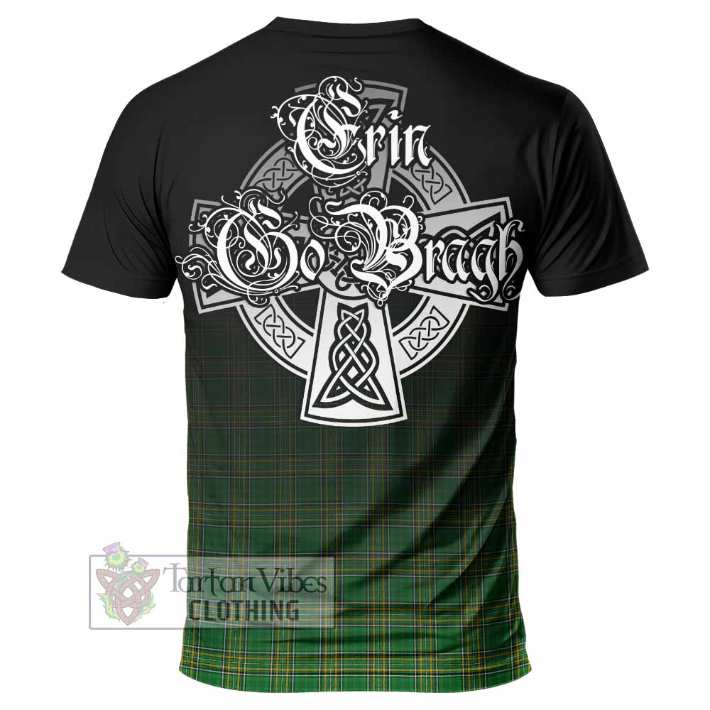 Tartan Vibes Clothing Dardes Irish Clan T-Shirt with Coat of Arms Erin Go Bragh Celtic Inspired