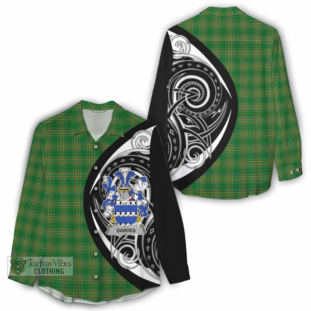 Dardes Irish Clan Women's Casual Shirt Celtic Circle Style - Tartan Vibes Clothing