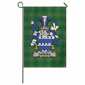 Dardes Irish Clan Tartan Garden Flag with Coat of Arms