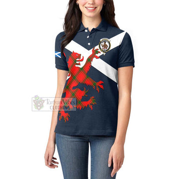 Darroch Tartan Lion Rampant Women's Polo Shirt Proudly Display Your Heritage with Alba Gu Brath and Clan Name Women - Tartan Vibes Clothing