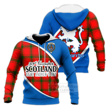 Darroch Family Crest Tartan Knitted Hoodie Celebrate Saint Andrew's Day in Style Unisex Knitted Pullover Hoodie - Tartan Vibes Clothing