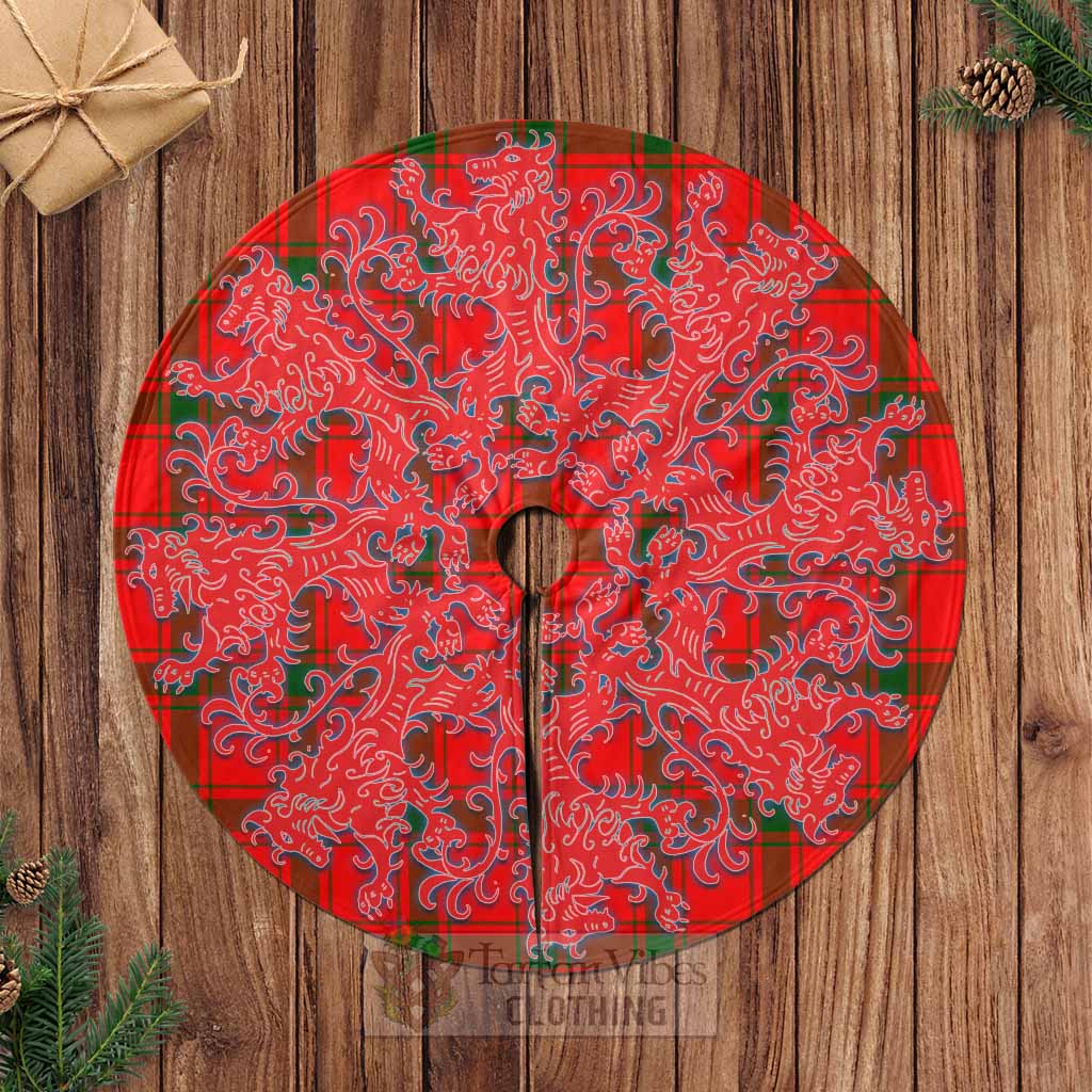 Darroch Tartan Christmas Tree Skirt Lion Rampant Style Casual Tree Skirts - Tartan Vibes Clothing