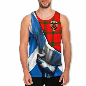 Darroch Tartan Men's Tank Top with Family Crest Scotland Patriotic Style Men - Tartan Vibes Clothing