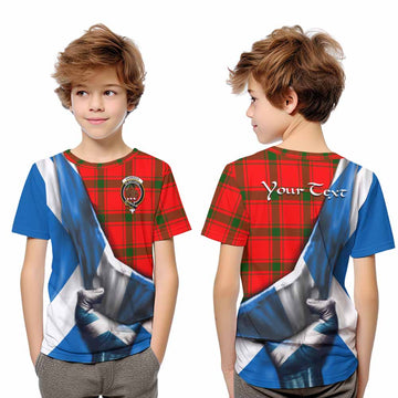Darroch Tartan Kid T-Shirt with Family Crest Scotland Patriotic Style Youth XL Size14 - Tartan Vibes Clothing