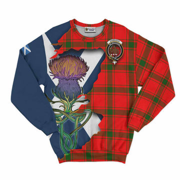 Darroch Tartan Family Crest Sweatshirt Scottish Thistle Celtic Inspired Unisex - Tartan Vibes Clothing