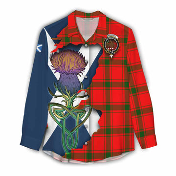 Darroch Tartan Family Crest Women's Casual Shirt Scottish Thistle Celtic Inspired Female - Tartan Vibes Clothing