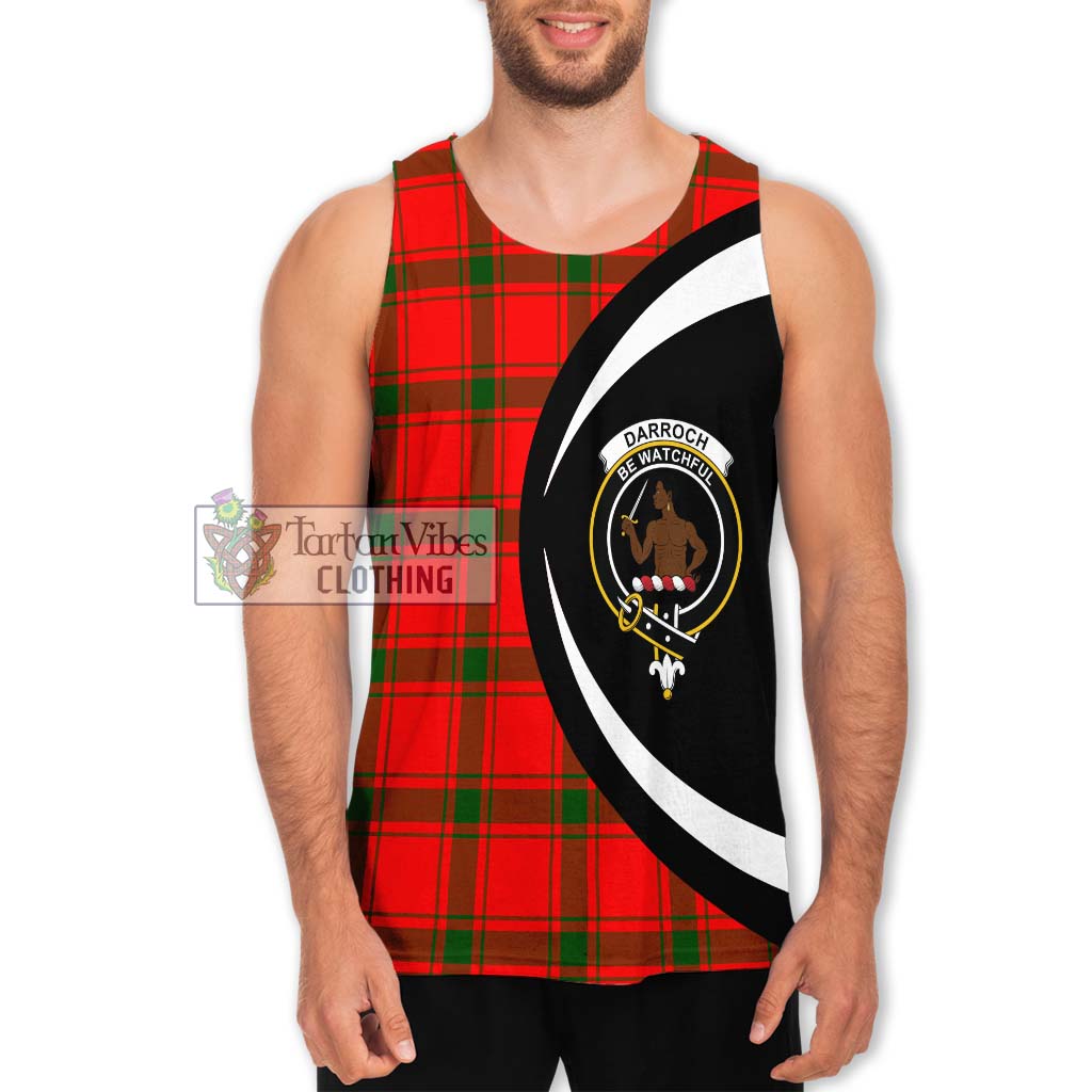 Darroch Tartan Men's Tank Top with Family Crest Circle Style Men - Tartan Vibes Clothing