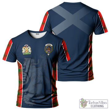 Darroch Tartan T-Shirt with Family Crest and Lion Rampant Vibes Sport Style