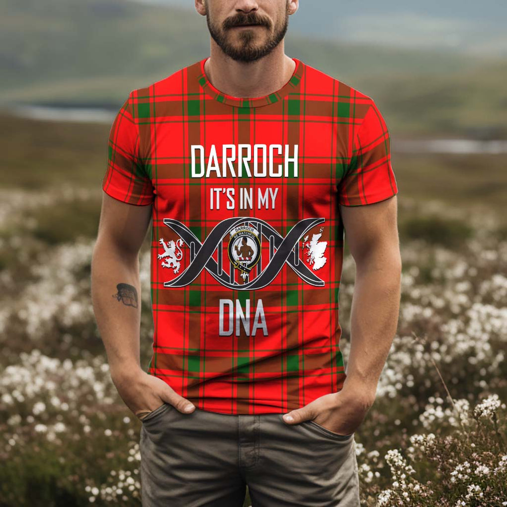 Darroch Tartan T-Shirt with Family Crest DNA In Me Style Kid's Shirt - Tartan Vibes Clothing