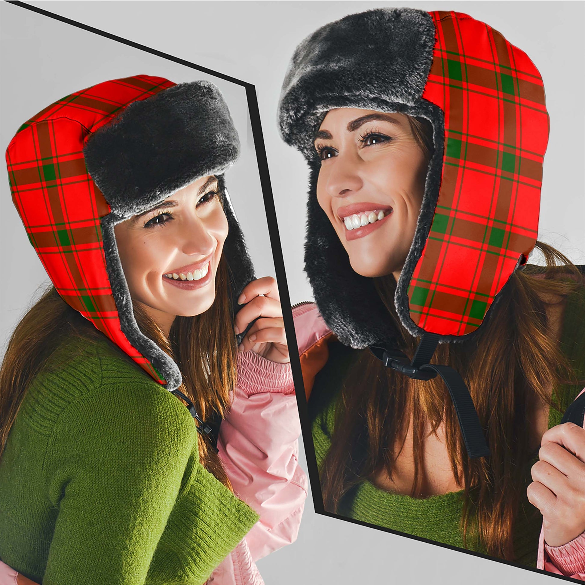 Darroch Tartan Winter Trapper Hat Winter Trapper Hat Universal Fit Circumference 22.8in (58cm) - Tartan Vibes Clothing