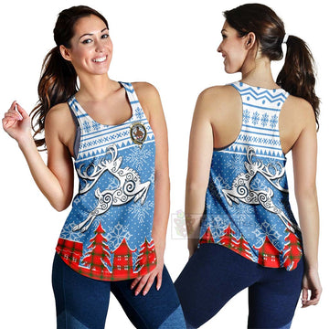 Darroch Clan Christmas Women's Racerback Tanks Celtic Reindeer Style