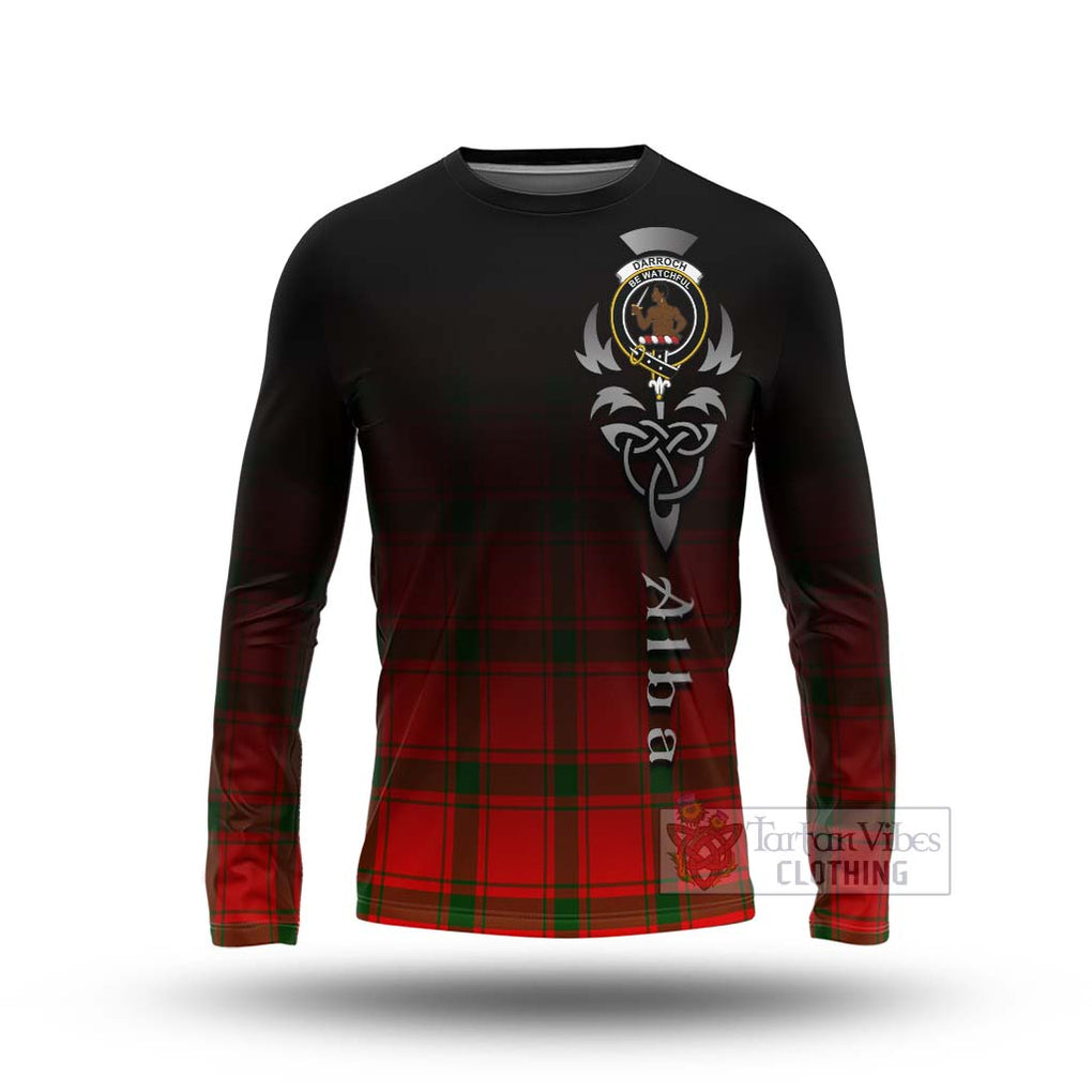 Darroch Tartan Long Sleeve T-Shirt Featuring Alba Gu Brath Family Crest Celtic Inspired Unisex - Tartan Vibes Clothing