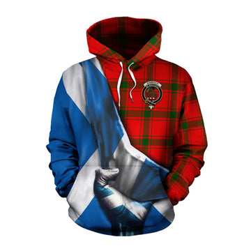 Darroch Tartan Cotton Hoodie with Family Crest Scotland Patriotic Style Pullover Hoodie XS - Tartan Vibes Clothing